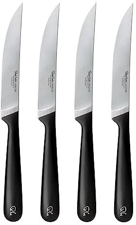 Robert Welch Signature Steak Knife Plain Edge Set Of 4 With Wooden Case