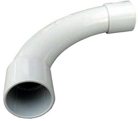 Zenitech - Set Von 5 Kurven Für IRL Rohr Ø25mm - Hergestellt Aus Hart-PVC Für Langlebigkeit - Schnelle Installation Auch In Engen Räumen - Optimiert Installationen - Grau - Ø25mm