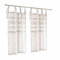 Loberon Scheibengardine 2er Set Aibre, eingenähte Spitzenborten, Vintage-Charme, mit dekorativen Bindebändern, Fensterdekoration, Sichtschutz, Baumwolle, weiß