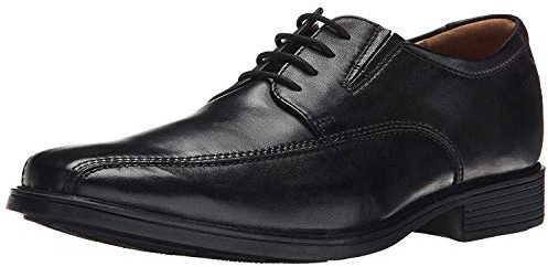 Clarks Herren Tilden Walk Oxford, Black Leather, 39.5 EU Weit