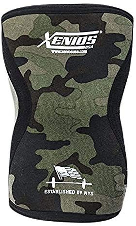 Xenios USA PSNYKNGD10 Ginocchiere Ergo Compression, Verde Camo, XS, 1 pacco da 2 pezzi