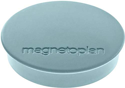 magnetoplan Premium Magnete Discofix standard | 10 Stück, Blau | Starke Magnete für Magnettafel, Whiteboard + Kühlschrankmagnete | Haftkraft: 0,7 kg, leicht abnehmbar | ØxH 30x8mm