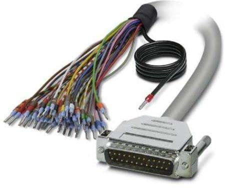 PHOENIX CONTACT 25/S, CABLE-D-25SUB/M/OE/0 Serielles Kabel / 25-polig, D-Sub Stecker/offenes Ende, 500mm, Grau