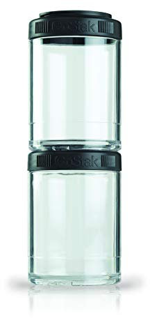 BlenderBottle GoStak Boîte 2Pak 150ml | boîtes de conservation| Tritan| sans BPA | noir