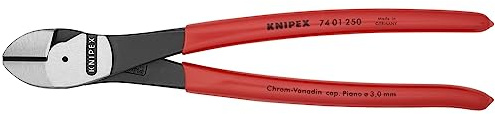 KNIPEX - 74 01 250 SBA Tools - High Leverage Diagonal Cutters (7401250SBA), 10 inches