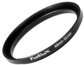 Fotodiox Metall Step Up Filteradapter Ring, eloxiert Schwarz Metall 49mm-52mm 49-52 -- Objektivgewinde auf Filtergewinde