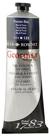 Daler-Rowney Georgian Oil Paint, Aluminium Tube, 7.61oz - 225 ml, Prussian Blue