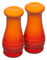 Le Creuset 91025054090000 Salt and Pepper Shaker Set Large Oven Red