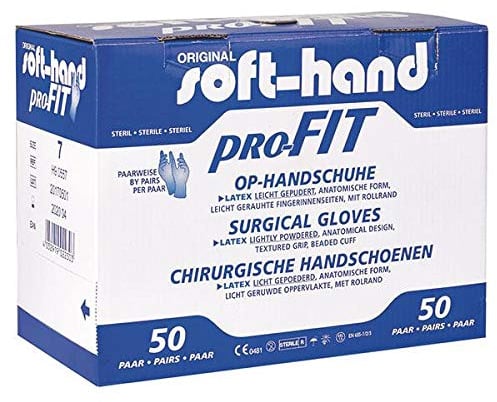 Soft-Hand Pro-Fit OP Handschuhe Gr. 6 steril 50Paar gepudert