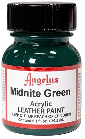 Cuero Angelus Paint 1 onza de medianoche Verde