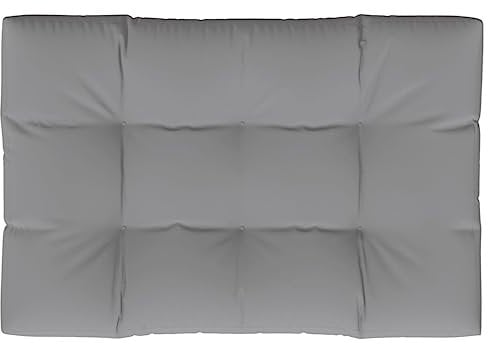 vidaXL Palettenkissen, Palettenauflage für Europaletten, Palettenpolster Palettensofa Outdoor Indoor, Sitzkissen, 120x80x12cm Grau Stoff