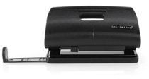 Initiative 2 Hole Punch - Compact 12 Sheet Capacity Lock Down Handle Black