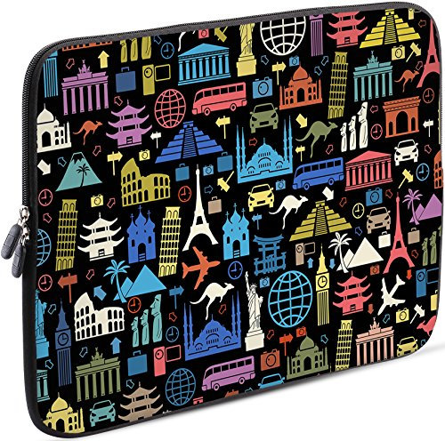 SIDORENKO Tablet PC Tasche für 10-10.1 Zoll - Universal Tablet Schutzhülle - Hülle Sleeve Case Etui aus Neopren, Mehrfarbig