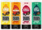Original Source Lot de 4 gels douche 250 ml exotique senteur mangue citron & thé gree, vanille & fraise menthe & tea tree