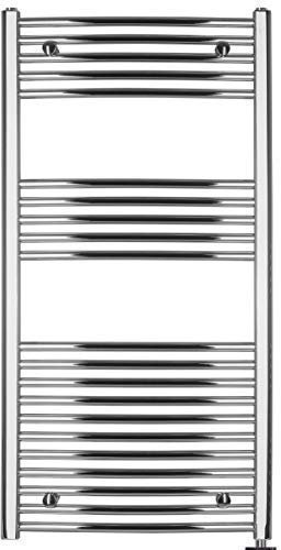 anapont elektrischer Badheizkörper - chrom gebogen - mit AN/AUS - Schalter - Handtuchheizkörper - Badheizung elektrisch - Handtuchheizung - Made in Germany 1175h x 500b