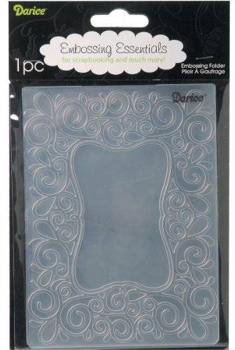 Darice Prägeschablone, 10,8 x 14,6 cm Schnörkel, Plastik, transparent, 10,8 x 14,6 x 0,4 cm