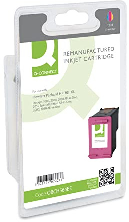 Q-Connect HP 301XL Remanufactured Colour Inkjet Cartridge High Yield CH564EE