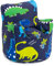 Ready Steady Bed Wildwood Kindersessel für Kleinkinder | Bequeme Kindermöbel | Weicher Kindersicherer Sitz Spielzimmersofa | Ergonomisch Geformter Sitzsack (Dino Dark)