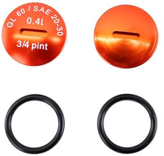SET Verschlußschraube - Alu orange mit O-Ringen S51, S53, S70, SR50, SR80, KR51/2