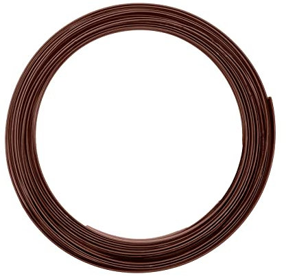 Vaessen Creative Alu Deco Alambre Plano para Manualidades, Marrón (Brown), 5 x 1 mm (5 m)