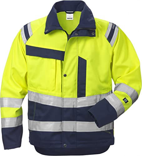 Fristads Warnschutzjacke Damen Klasse 3 4129 Plu - Größe XS - Warnschutzgelb/Marineblau