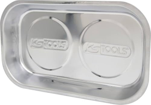 KS Tools 800.0151 Vassoio Magnetico in Acciaio Inossidabile, 2 Magneti, 140 X 240 mm