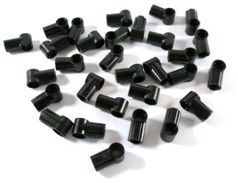 30 Stück LEGO TECHNIC Achs und Pin Verbinder #1 in Schwarz.
