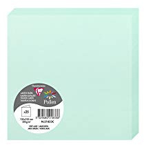 Clairefontaine 21833C Packung (mit 25 Doppelkarten Pollen, Gefaltet, 135 x 135 mm) 210g, Jadegrün