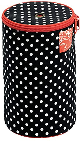 Prym 610.677 Polka Dots schwarz/weiß Wool Dispenser, One Size