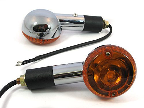 homologiert Chrom Blinker Motorrad - groß - E-markiert mit Orange Gläser - passt für die meisten macht und Modelle