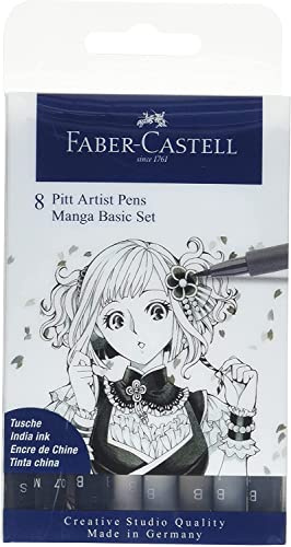 Zeichenmarker Faber-Castell Pitt Artist Pen Manga 8-teiliger Penny Basic