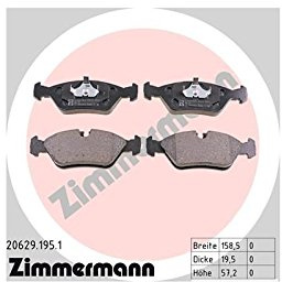 ZIMMERMANN 20629.195.1 Bremsbelagsatz Bremsbeläge mit Haltefeder Foto entspricht Lieferumfang Kompatibel mit BMW 3 Limousine E30 | Kompatibel mit: BMW 3, 5, 6, PORSCHE 928