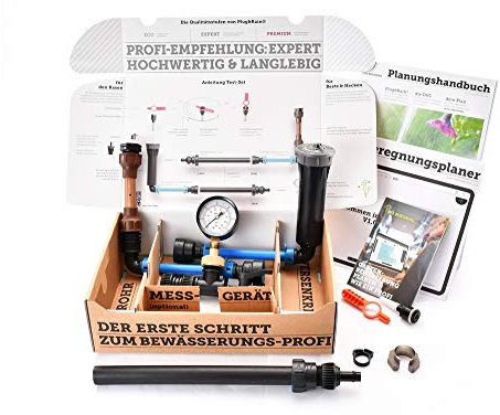 TEST-Set System Hausgarten Bewässerung - Messgerät, Hunter MP-Rotator und Verbinder BLU-LOCK