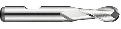 Dormer C50522.0 Serie C505 HSS-E 2 Flöte Kugelkopf Schlitzbohrer/Fräser mit heller Oberfläche, DIN 6535HA Schaft, 22,00 mm Schnittdurchmesser