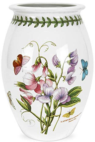 Portmeirion Home & Gifts BG75055 Vase Große süße Erbse, keramik, weiß