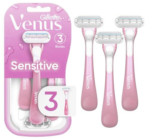 Gillette Venus Sensitive Disposable Razors, 3 count