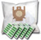 40 sacs aspirateur + baguettes 40 Parfum Convient pour Miele XS : Corail, topaze, parquet, Youn gstyle : S4211