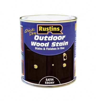 Rustins Quick Dry Outdoor Woodstain 250ml Ebony (145117)