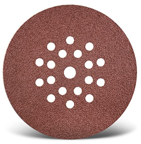 MENZER Red Klett-Schleifscheiben, 225 mm, 19-Loch, f. Trockenbauschleifer, Normalkorund (25 Stk.) K120