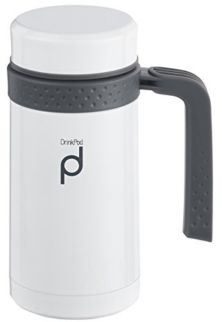 Pioneer Flasks Termo, Frasco Termico, Acero Inoxidable, Blanco, 18.5 x 11 x 11 cm