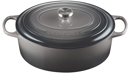 Le Creuset Signature en fonte émaillée 9.5 quart ovale Français (Dutch) four, Oyster