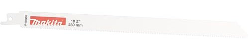 5 Lames de scie sabre (recipro) 260 mm Bi-Métal flexibles pour acier et Inox Makita P-04983