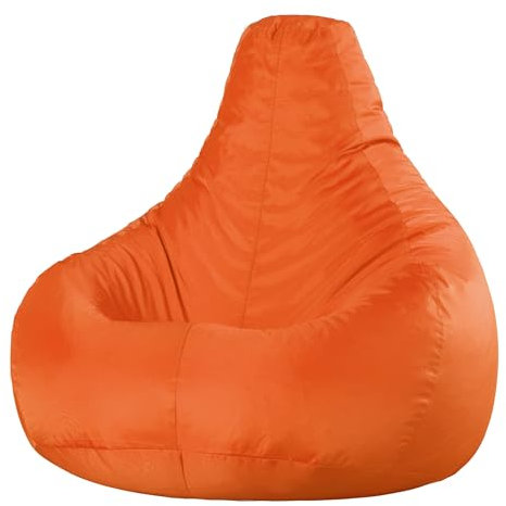 Bean Bag Bazaar Dalton Gaming Bean Bag Chair, Orange, Water Resistant Fabric, Recliner Large Outdoor Beanbag with Filling Included, Gaming Chair, Outdoor Seating, Garden Furniture