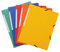 Exacompta 55410E Packung mit 10 Eckspannmappen aus Manila-Karton 355g, ideal für Dokumente DIN A4, Rückenetikett, 10 Stück sortiert