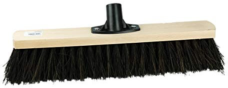 40 cm household broom, broom, street broom, 400 mm, yard broom, black