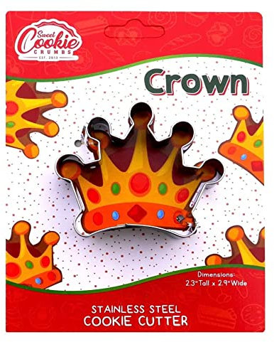 Sweet Cookie Crumbs Krone Cookie Cutter, Edelstahl, 1 Stück