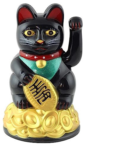Freak Scene Superfreak Glückskatze - Maneki-Neko - Winkekatze - 11 cm - schwarz