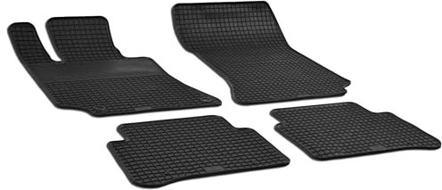 WALSER DirtGuard Gummi Fussmatten Auto für Mercedes-Benz E-Klasse (W212) 01/2009-12/2016, 100% passgenaue Auto Fußmatten, robuste Universal Fußmatte Auto, Gummimatten Auto