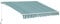 Outsunny 3m x 2.5m Garden Patio Manual Awning Canopy Sun Shade Shelter with Winding Handle Retractable Green and White