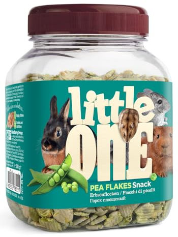 Little One Erbsenflocken | 230 g | Ergänzungsfuttermittel für Nager & Zwergkaninchen | Zur Unterstützung des Wohlbefindens | Reich an pflanzlichem Protein | Knusprige Belohnung